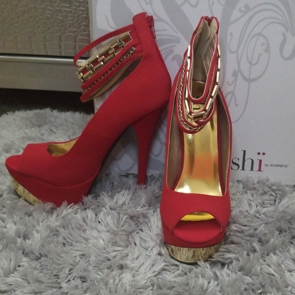 Red 3" high heels